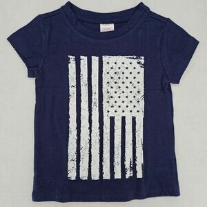 Swiggles Blue American Flag Patriotic Graphic Tee‎ Shirt Kids Toddler Size 2T